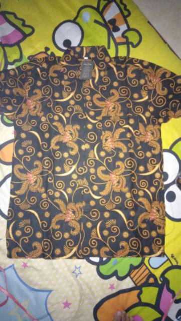 Promo Batik Hrb026 Kenongo Hem Pendek Padi Pekalongan M L Xl Batik Pria Murah Modern Grosir Pb