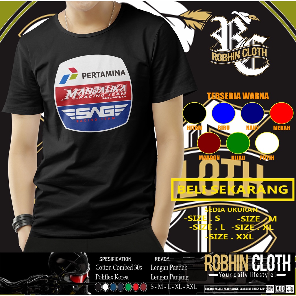 Kaos Racing Pertamina Mandalika SAG Baju Otomotif