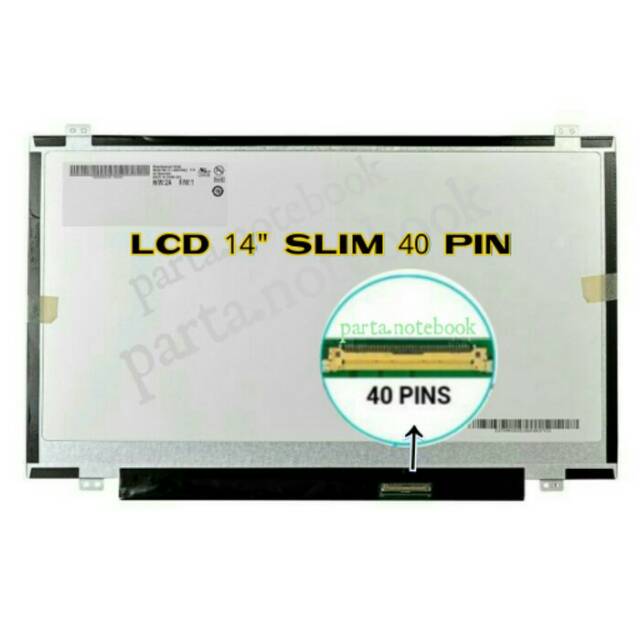 Layar LCD LED Laptop Lenovo Y400 Y410P Y470 Y470P Series, 14 Inch Slim 40pin