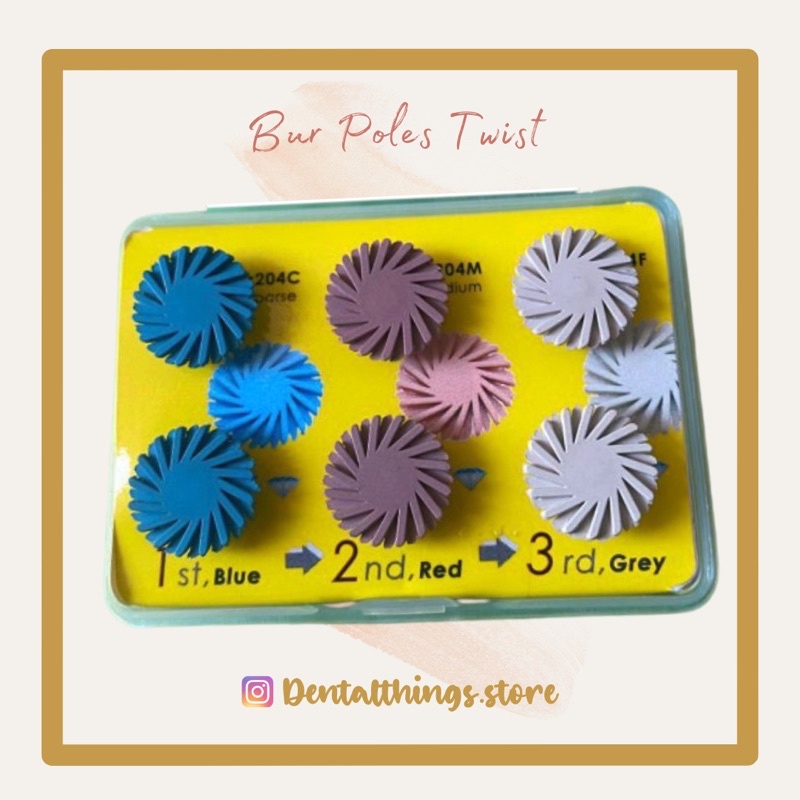Bur Poles Komposit / Bur Polishing Composite Disc Twist Dental Bur Soflex Twist / Alat Poles Gigi Co