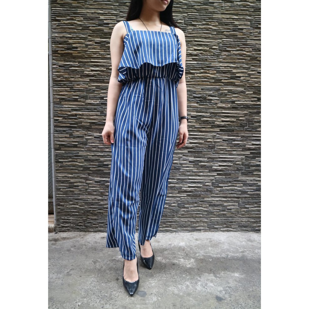 JUMPSUIT OVERALL JUMPSUIT JUM JUM I JUM JOLA BAHAN KATUN UKURAN FIT L,PINGGANG KARET 1R SALUR /