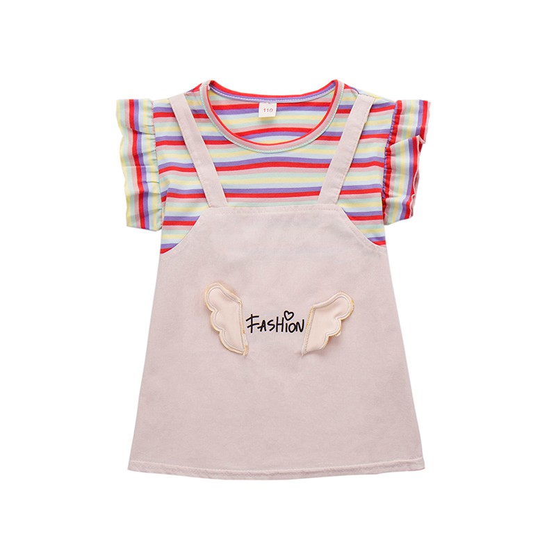 KF Cat Pakaian dress baju anak perempuan import model jumpsuit angel lucu model terbaru 3bln -2thn katun Grosir-6