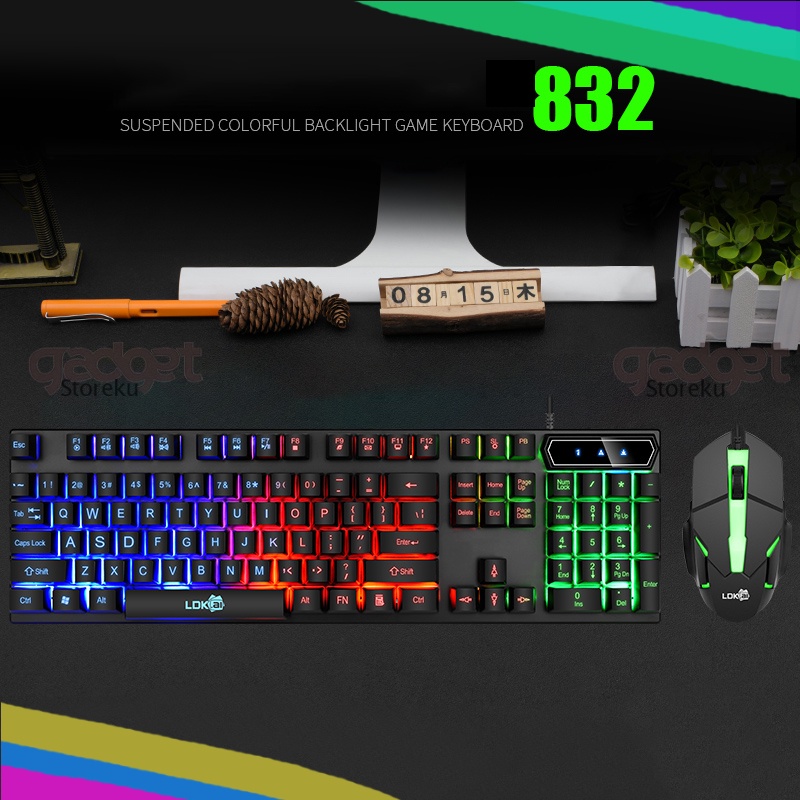 Gaming Keyboard LED with Mouse LDKAI 832