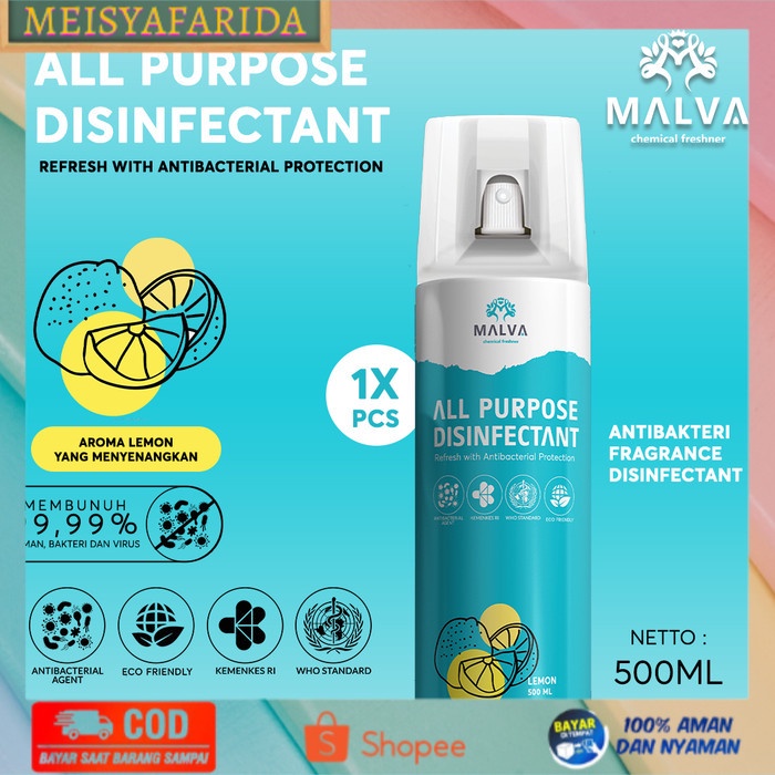 [TERBARU] LEMON 500 ML AIR DISINFECTANT SPRAY - MALVA