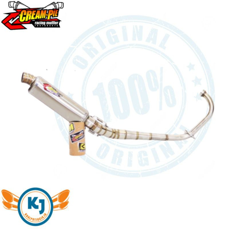 knalpot creampie satria fu tipe oval stainless original racing jogja Asli 100%