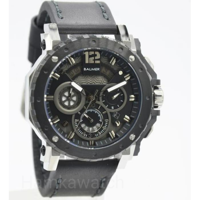 jam tangan / Watch_Id BALMER ORIGINAL B7935 SILVER BLACK LEATHER BLACK