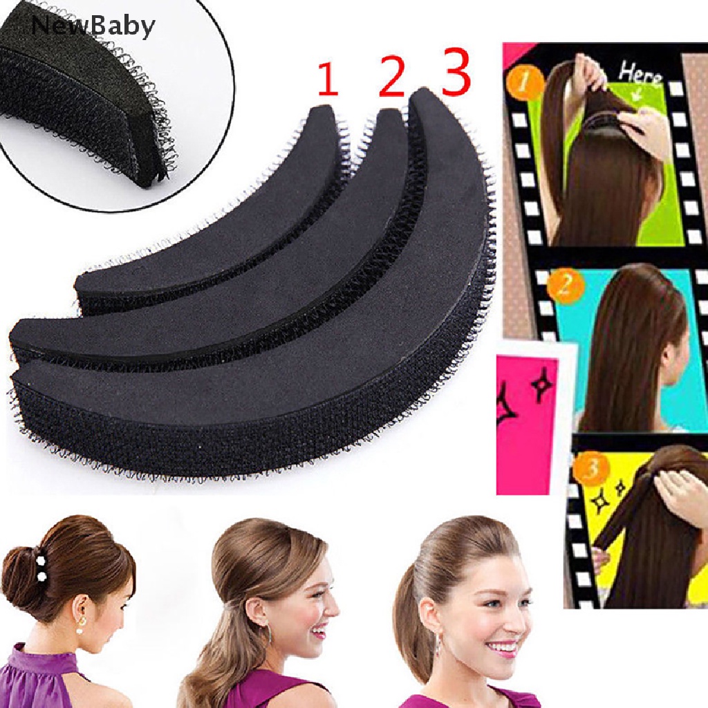 Newbaby 3Pcs / set Bantalan Penambah Volume Rambut Untuk Aksesoris Wanita