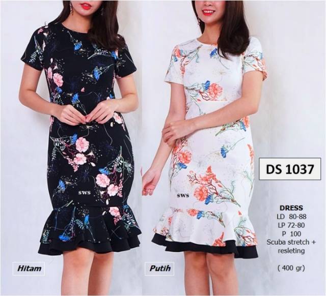 DS1037 DRESS PESTA DRESS SCUBA PARTY DRESS MERMAID DRESS DUYUNG DRESS BODYCON MURAH DRESS MODERN