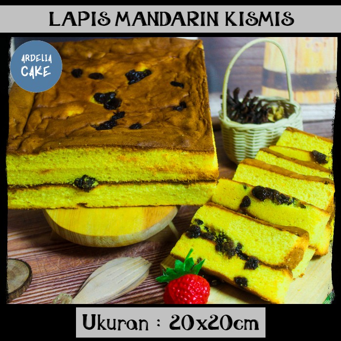 

Kue Bolu | Lapis Mandarin Kismis 20x20cm / Lapis Mandarin Enak dan Murah