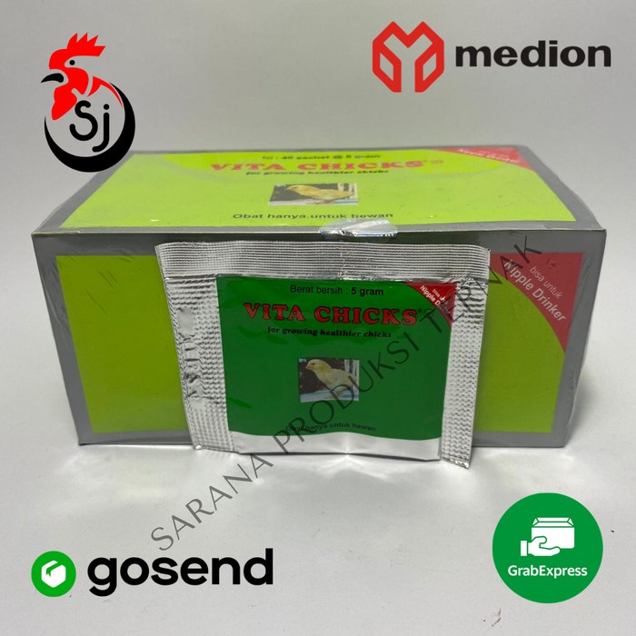 Ayam-Vitamin-Obat- Medion Vita Chicks Vitachicks 5 G Vitamin Ayam -Obat-Vitamin-Ayam.