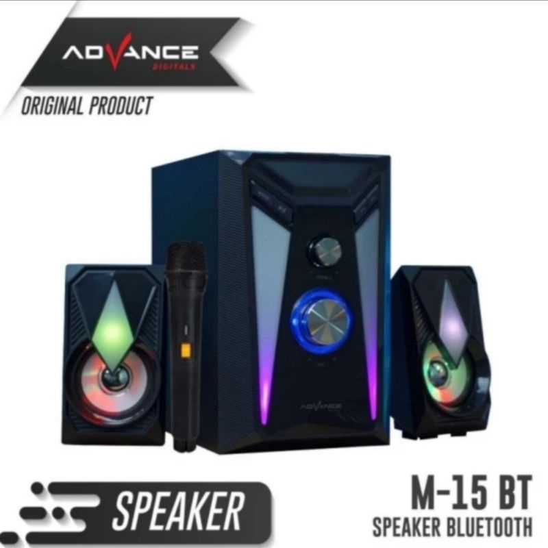 Speaker Bluetooth Karaoke Advance M15BT Free Mic Wireless