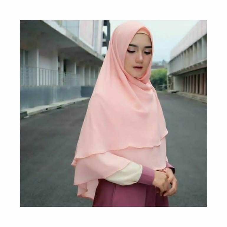 Hijab Syar'i Khimar Syahira 2 Layer / Khimar Double Layer / Hijab Syari Syahira Sifon Fine