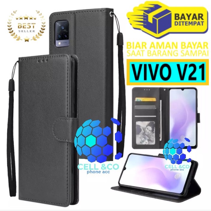 Flip cover VIVO V21 Flip case buka tutup kesing hp casing flip case leather wallet