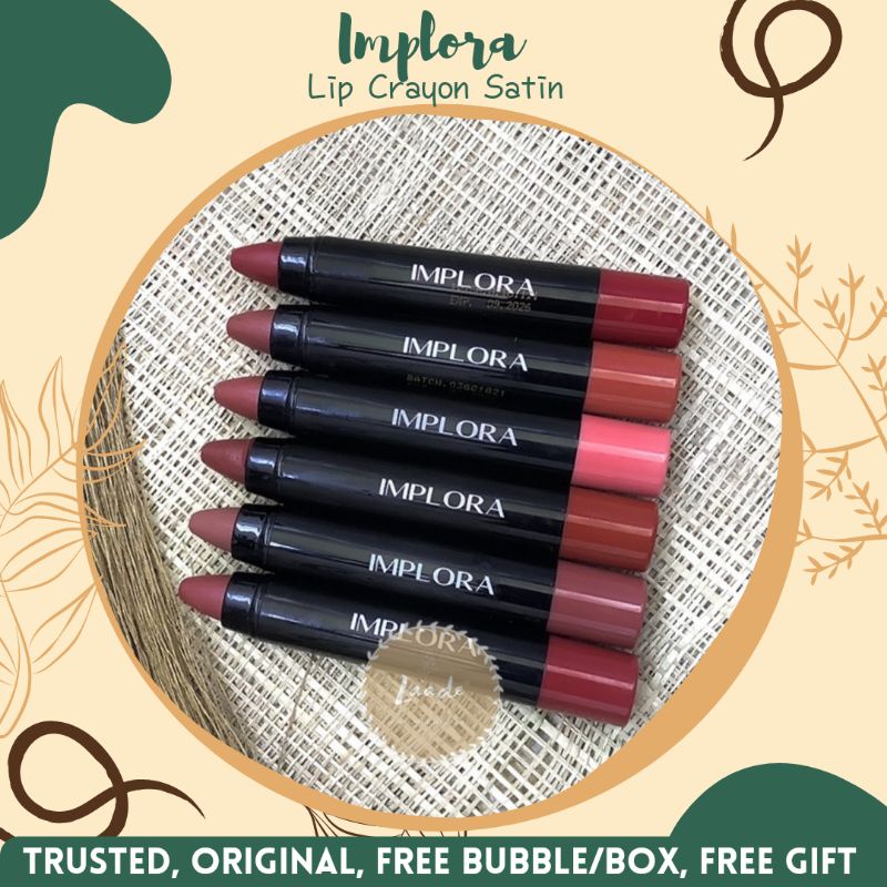 Implora Lip Crayon Satin | Lip Cream | Lipstik Crayon Implora
