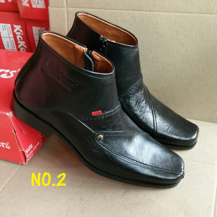 SALE sepatu  pantofel  kickers  zipper kulit Sepatu  Formal 