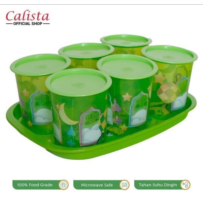 PROMO NEW TOPLES LEBARAN + NAMPAN SET / TOPLES TOBAKI NAMPAN SET / Toples 6 in 1 Set Nampan / Toples Plastik Murah