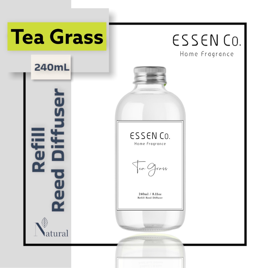 Essen Co Reed Diffuser Aromatherapy Tea Grass Pengharum Pewangi Ruangan Aromaterapi Refill