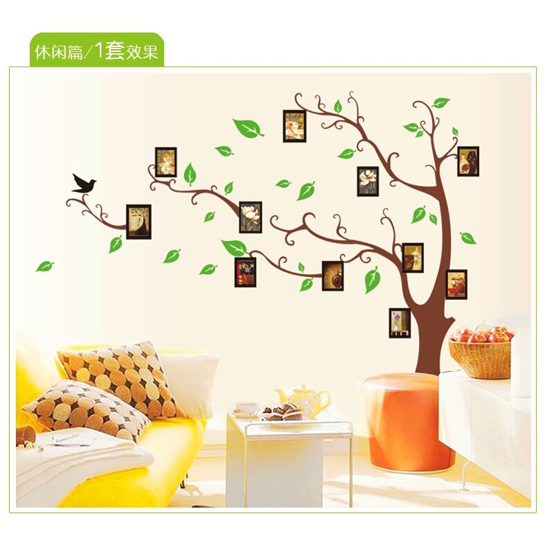 RELIZA WALL STICKER / STIKER DINDING POHON BINGKAI FOTO TREE FRAME Wallsticker AY803A