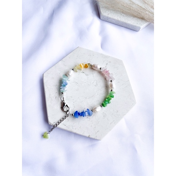 Gelang Batu Alam/Gelang Batu Pecah/Gelang Mutiara/Gelang Wanita Korea/Gelang Etnik Simpel-Cat Eye (Pm)