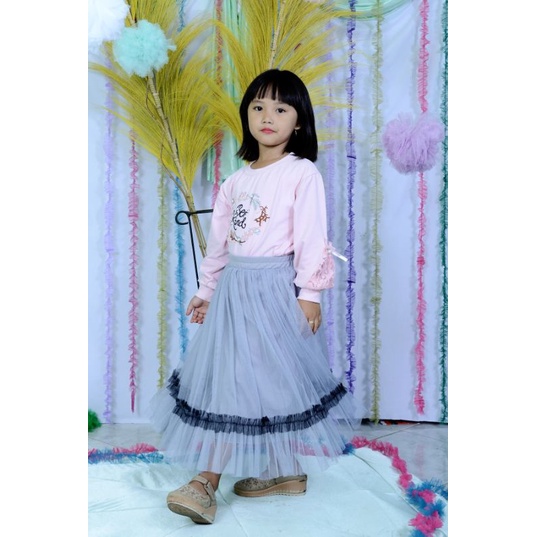 ROK TUTU NADIA REMPEL KOMBINASI/BAWAHAN PEREMPUAN/ROK TUTU PREMIUM--ROK ANANK TRENDY USIA 5-7TAHUN