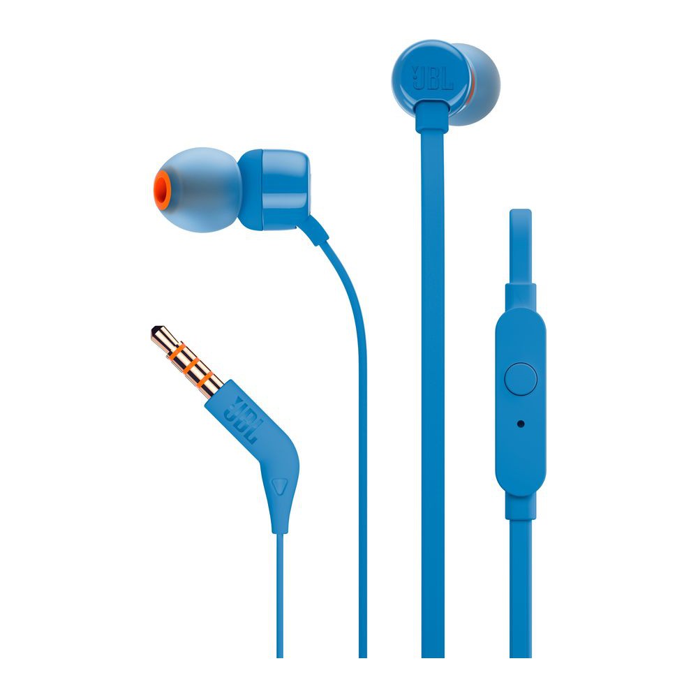 JBL T110 In Ear Headphones With Mic &amp; Flat Cable Original Garansi IMS0