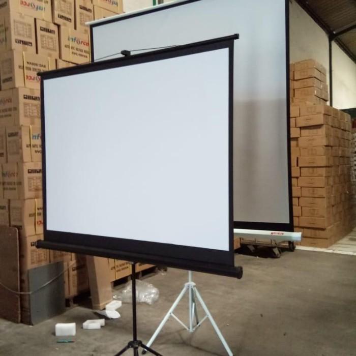 Layar Proyektor Tripod 70" / Tripod Screen Projector 70"