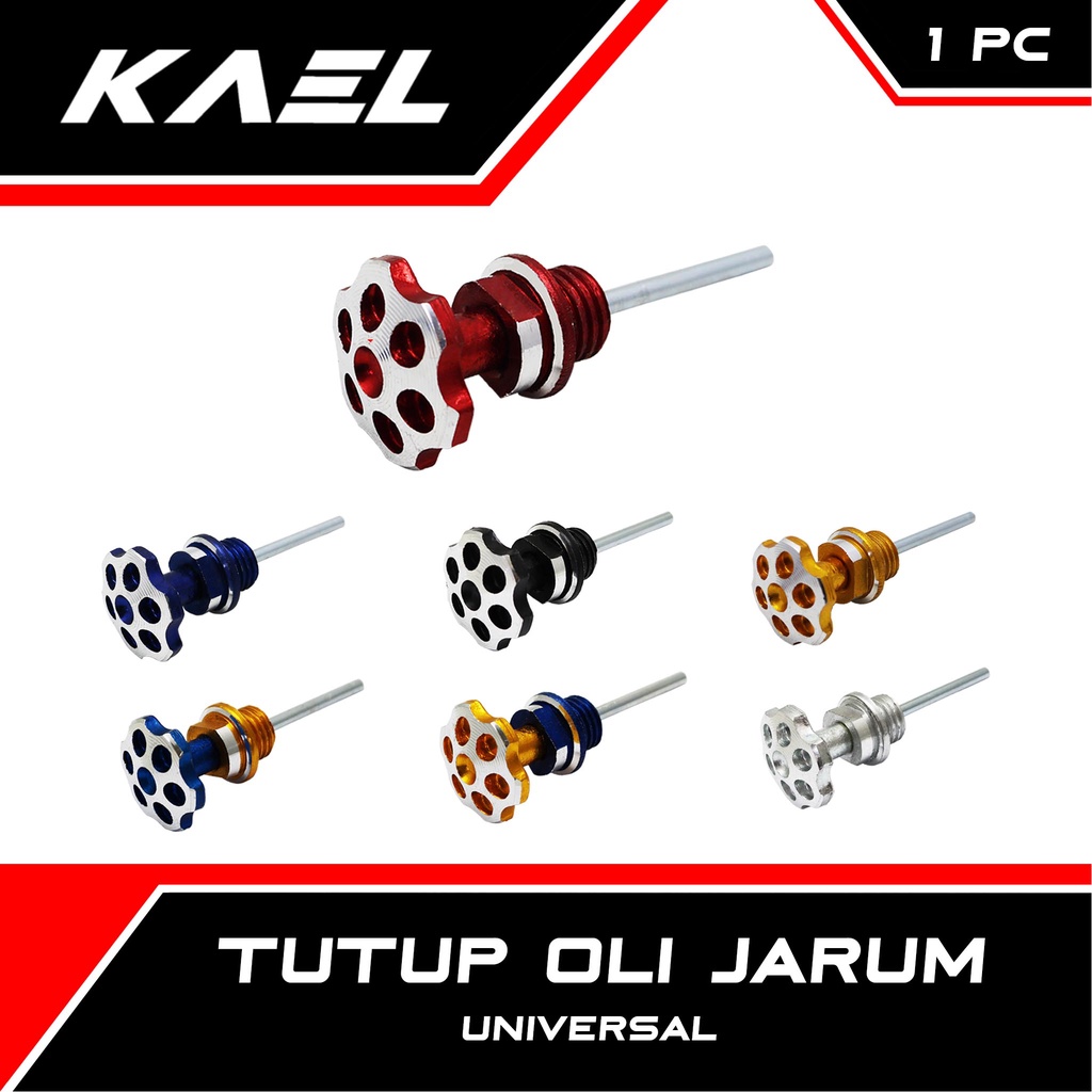Tutup Oli Mesin Jarum CNC Model Jamur Flower Kembang Motor Universal Warna Bebek-Matic-Sport Beat FI-F1-Pop-eSP-Street/Vario 110-125-150 Old-New LED/Mio-M3-Z-S-Sporty-Smile/X-Ride/Soul GT 115-New/Fino/Scoopy/Spacy/Supra-X-125-Fit New/Jupiter/Vega-ZR