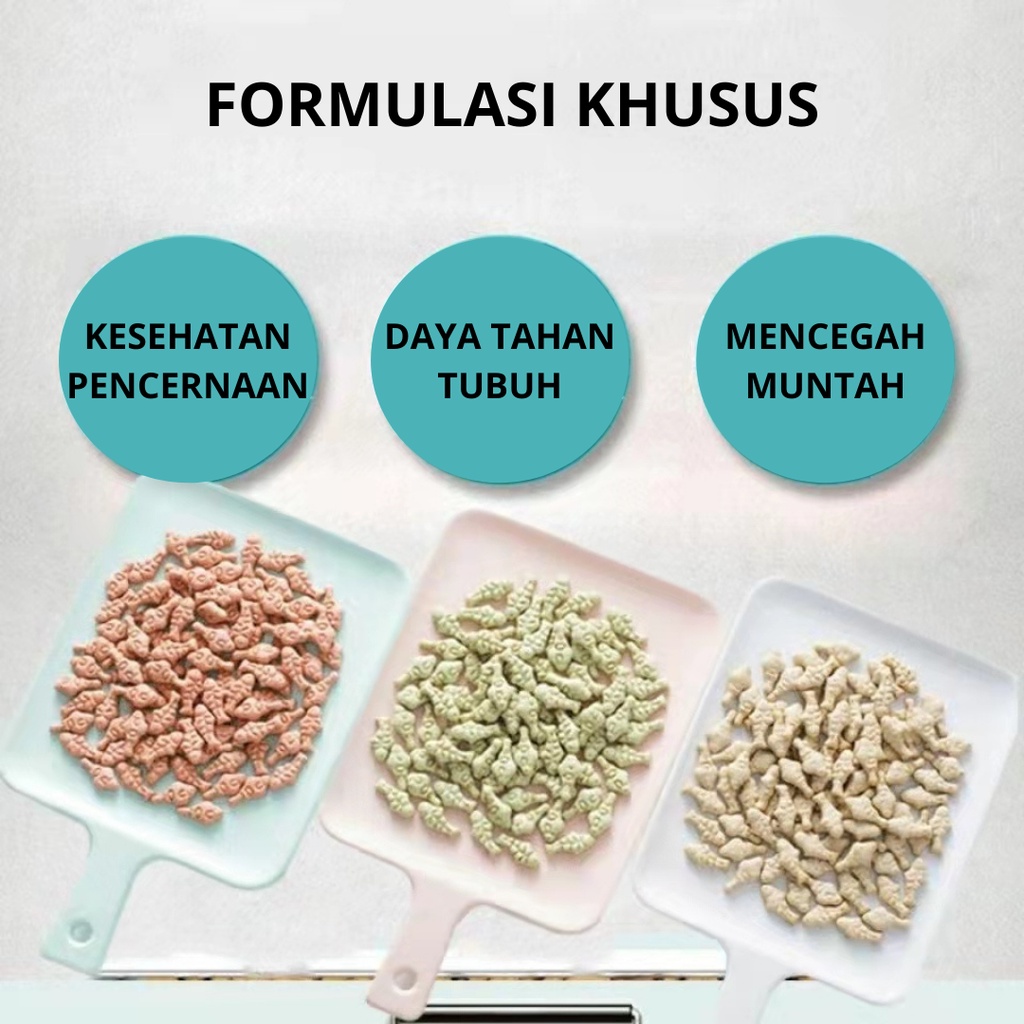 Snack Catnip Kucing Cemilan Biskuit Dengan Vitamin Untuk Menambah Nafsu Makan Anabul dan Mencegah Muntah Karena Hairball atau Bola Bulu