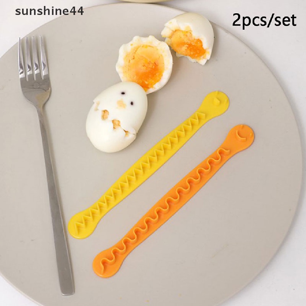 Sunshine 2Pcs / Set Alat Pemotong Telur Rebus Kreatif