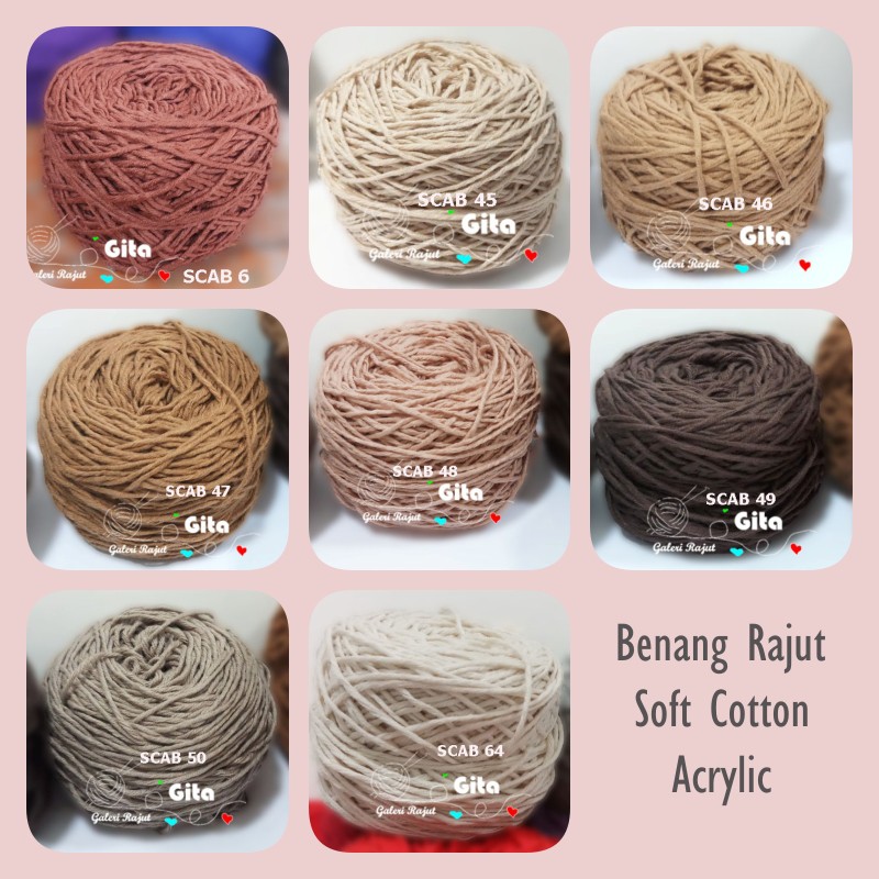 Benang Rajut Soft Cotton Acrylic