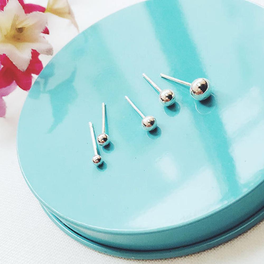 Timekey Anting Tusuk Mutiara Mini Anti Alergi Ukuran 2.5mm / 3mm / 4mm / 5mm / 6mm Untuk Wanita A9K5