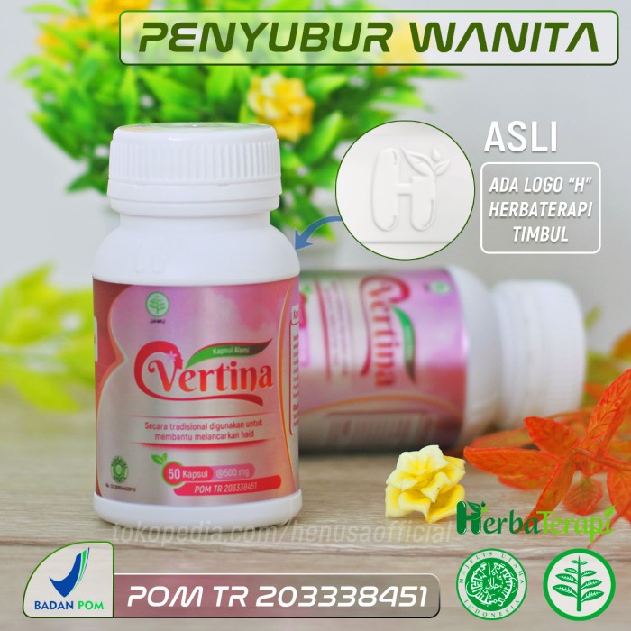 VERTINA OBAT PENYUBUR KANDUNGAN KEPUTIHAN WANITA PELANCAR u/ HAID VRT