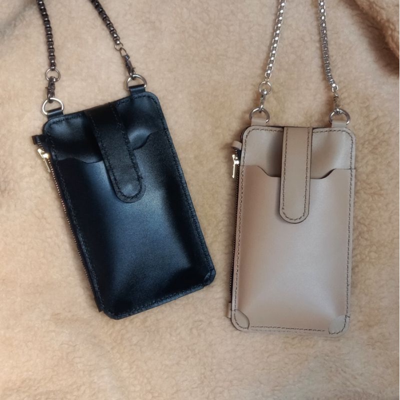 MOLLYS Mini Phone Bag - Mini Sling Bag - Tas Selempang HP Wanita Kulit Asli