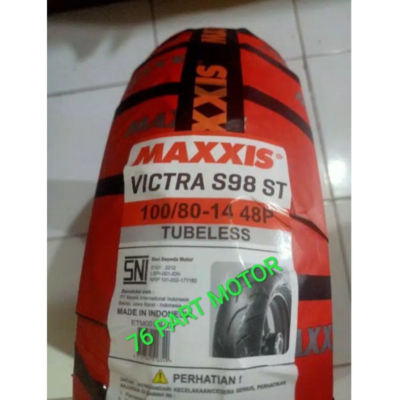 BAN TUBLES MAXXIS VICTRA UK 100/80  14 SUDAH FREE PENTIL