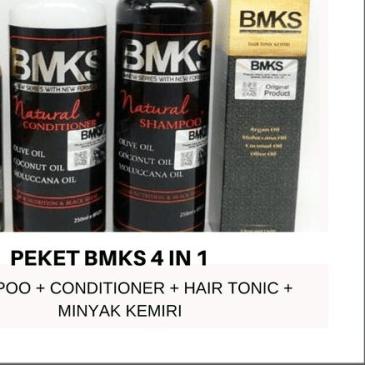 ✦ BMKS PAKET 4IN1 SHAMPO- CONDITIONER - MINYAK KEMIRI - HAIR TONIC BPOM ►