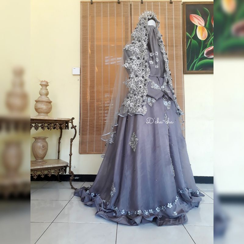 sewa gaun pengantin syari/ sewa gaun wedding