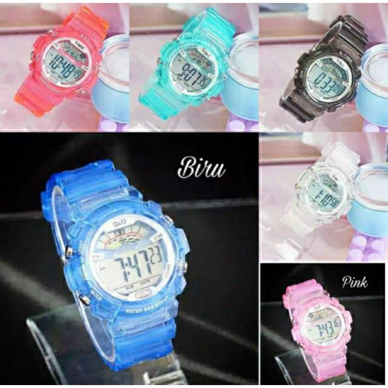 Promo Terbaru Jam Tangan Transparan Digital G Time 511 Fashion Sport Wanita Pria Warna