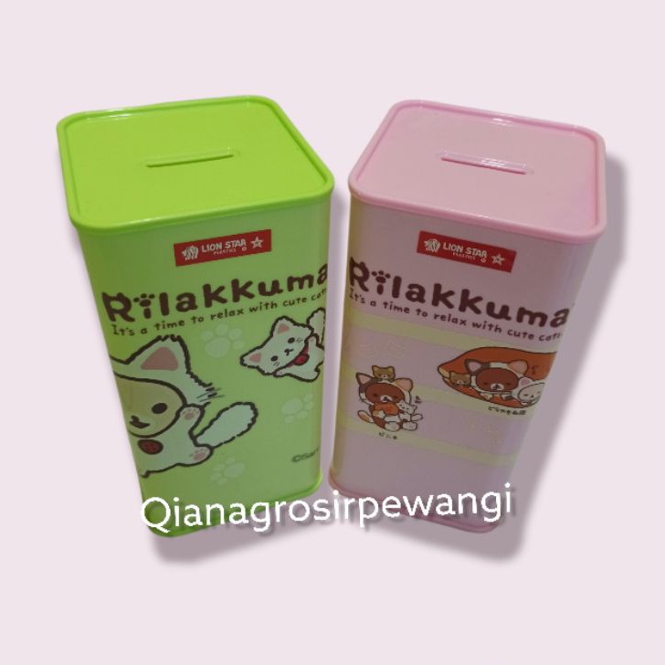 Celengan plastik lion star/celengan karakter/celengan kotak