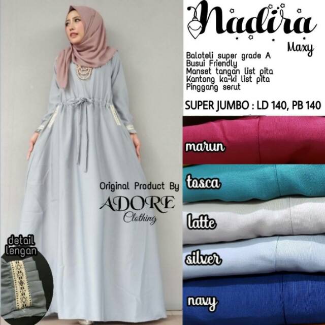 GAMIS MAXI SUPER JUMBO NADIRA ASLI CANTIK