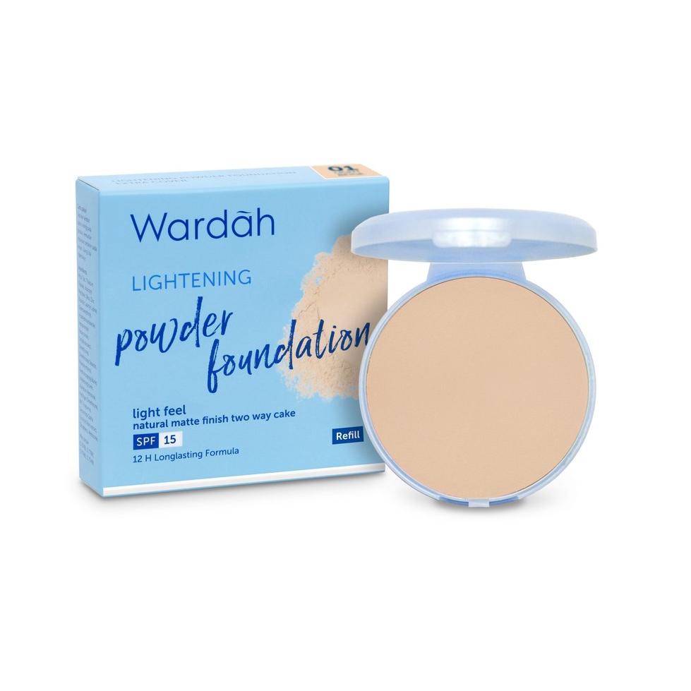 [KODE PRODUK AZZCD6341] (cod) bedak Wardah Refill Lightening Two Way Cake Light Feel bedak refil war
