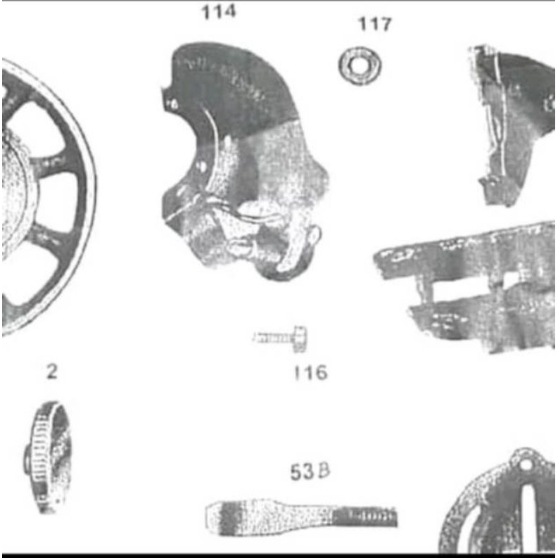 P/N 116 Baut Mesin Jahit Butterfly