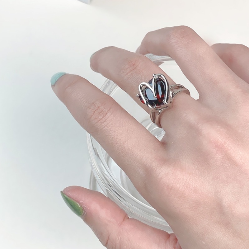 Cincin Ruby Mewah Ringan Untuk Aksesoris