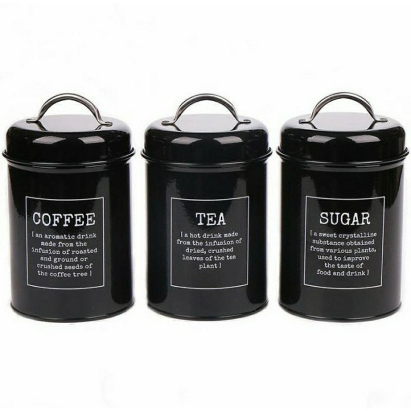 Tempat Bumbu Kaleng /Tin Can Coffee Tea Sugar