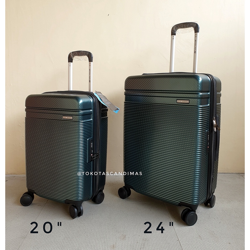 Koper Cabin ABS Navy Club 3937 Size 20 Inch TSA Lock Double Zipper