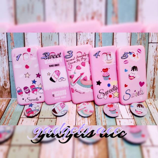Case Sweet Cake + Pop Socket for Samsung J2 prime
