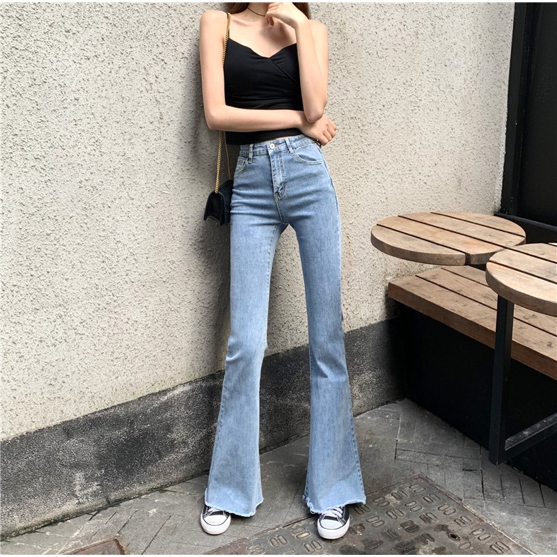  Celana  Panjang Jeans Wanita  Model  Slim High Waist Flare 