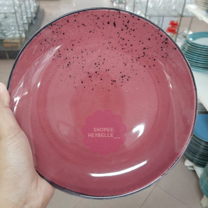 SALAD PLATE RUSTIC RED BERRY/PIRING LUCU/PIRING RUSTIC/PIRING GEMES