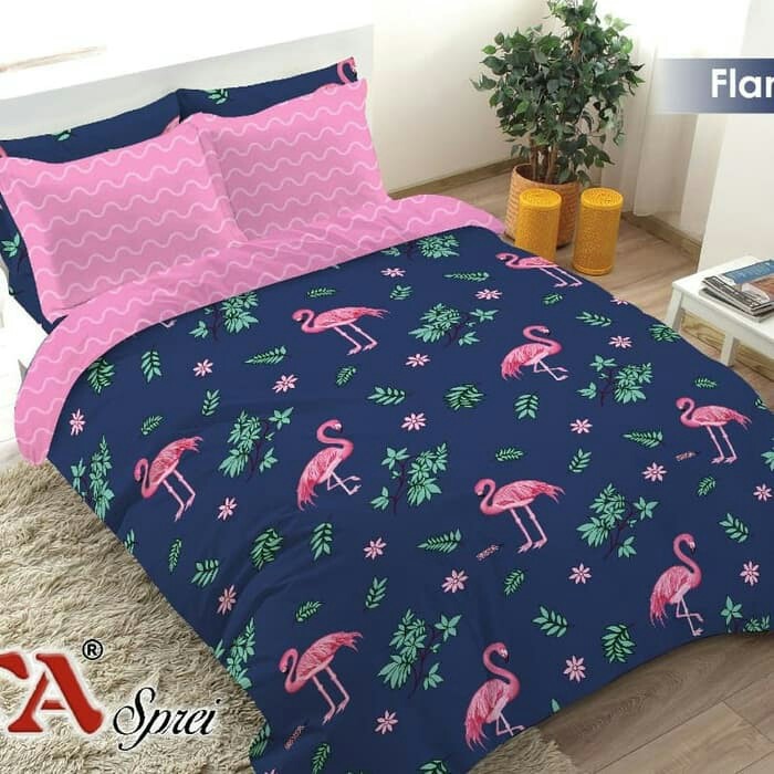 Sprei Fata Flamingo Navy 180x200