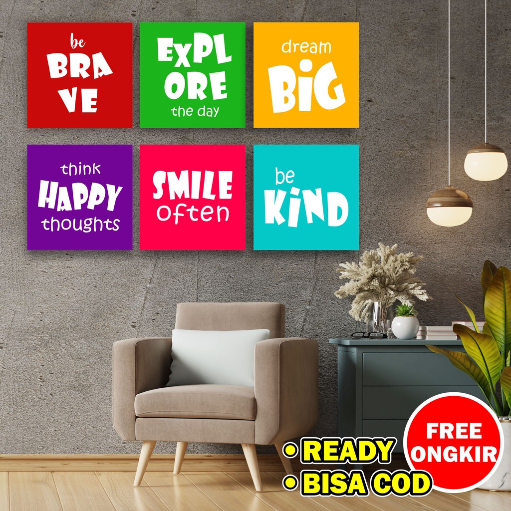 Pajangan Hiasan Dinding Kamar Tidur Dekorasi Ruang Tamu Quotes Motivasi Quote Wall Decor Rumah Murah