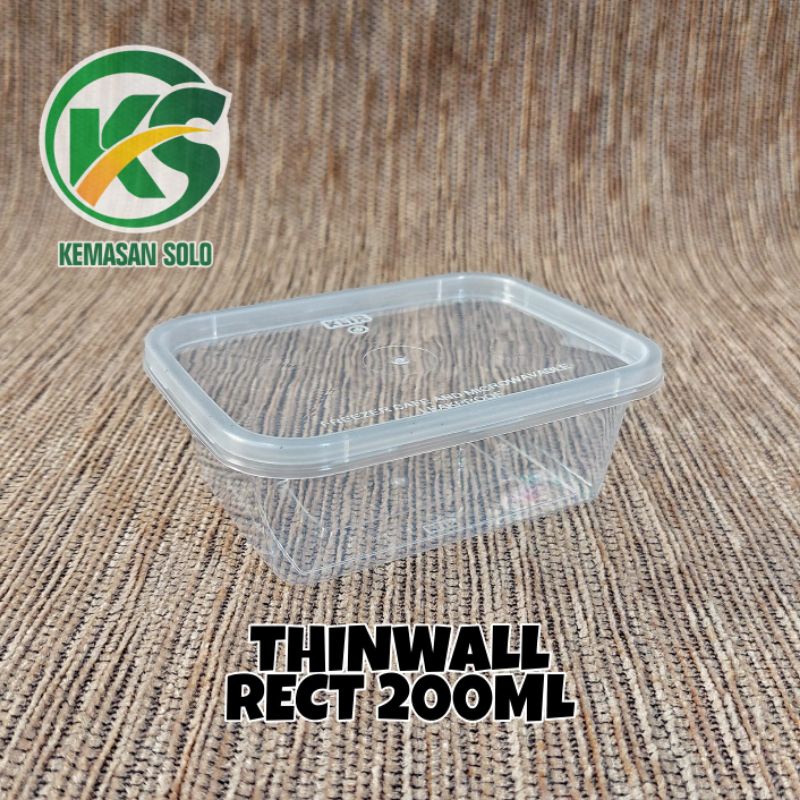 THINWALL Rectangle 200ml kotak persegi panjang 200 ml KLIR